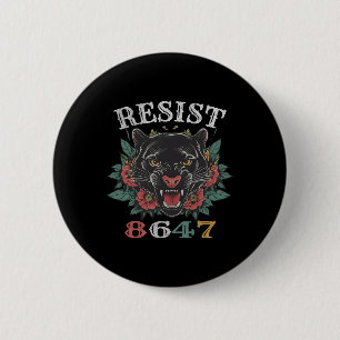 Anti Trump Resist Shirt 8647 Motif Floral Resist A 6 Cm Round Badge