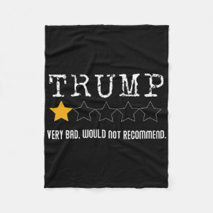Anti-trump Review Very D Would Not Recommend 1 Fleece Blanket
