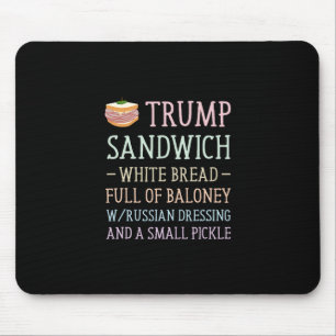 Anti Trump Sandwich Sign Funny Mouse Mat