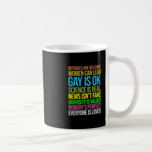 Anti Trump Science Refugees Love Womens Rights Gay Coffee Mug