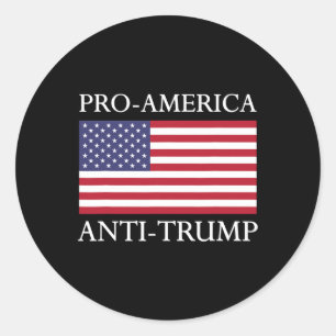 Anti-trump Shirt - American Usa Flag Resist Classic Round Sticker