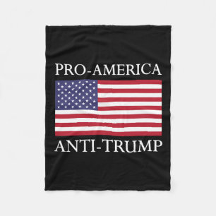 Anti-trump Shirt - American Usa Flag Resist Fleece Blanket