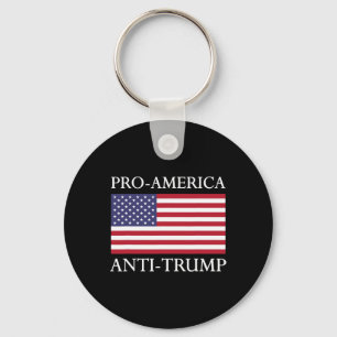 Anti-trump Shirt - American Usa Flag Resist  Key Ring