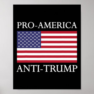 Anti-trump Shirt - American Usa Flag Resist  Poster