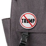 Anti Trump Simple Red Circle X Political 6 Cm Round Badge<br><div class="desc">Trump with a red circle and an X over his name. Distribute Anti Donald Trump buttons everywhere to get Americans to resist and impeach Trump. Put them on your bag or backpack to show you hate Trump. Hand these out to all Americans against Donald Trump,  Democrats and Republicans.</div>