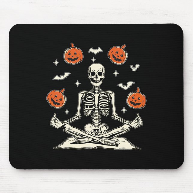 Anti Trump Skeleton Halloween Long Sleeve  Mouse Mat (Front)