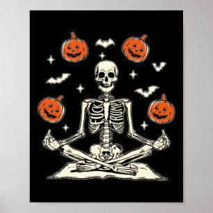 Anti Trump Skeleton Halloween Long Sleeve Poster