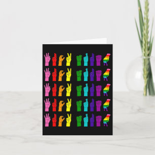 Anti Trump Subtle Sign Language Asl Lgbtq Pride 20 Card