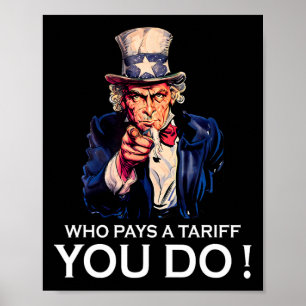 Anti Trump Tariffed Who Pays A Tariff You Do  Poster