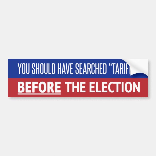 Anti-Trump Tariffs FAFO Bumper Sticker (Front)