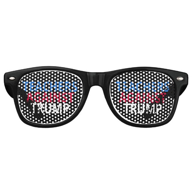 Anti-Trump - Teachers Against Trump Retro Sunglasses (Front)