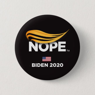 Anti-Trump, Trump Nope, Biden 2020 6 Cm Round Badge