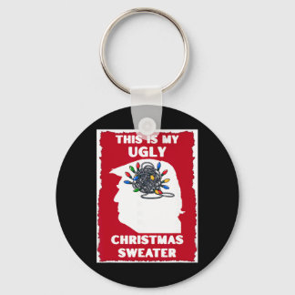 Anti-trump Ugly Christmas Sweater Funny Sarcastic  Key Ring