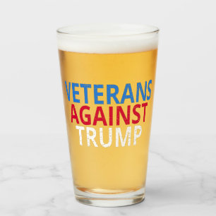 Anti-Trump - Veterans Against Trump Glass