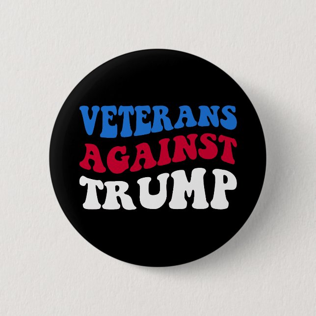 Anti-Trump - Veterans Against Trump II 6 Cm Round Badge (Front)