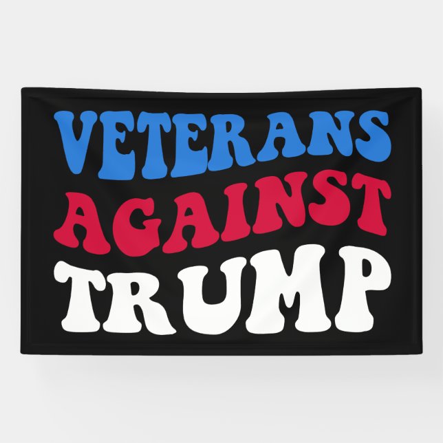 Anti-Trump - Veterans Against Trump II Banner (Horizontal)