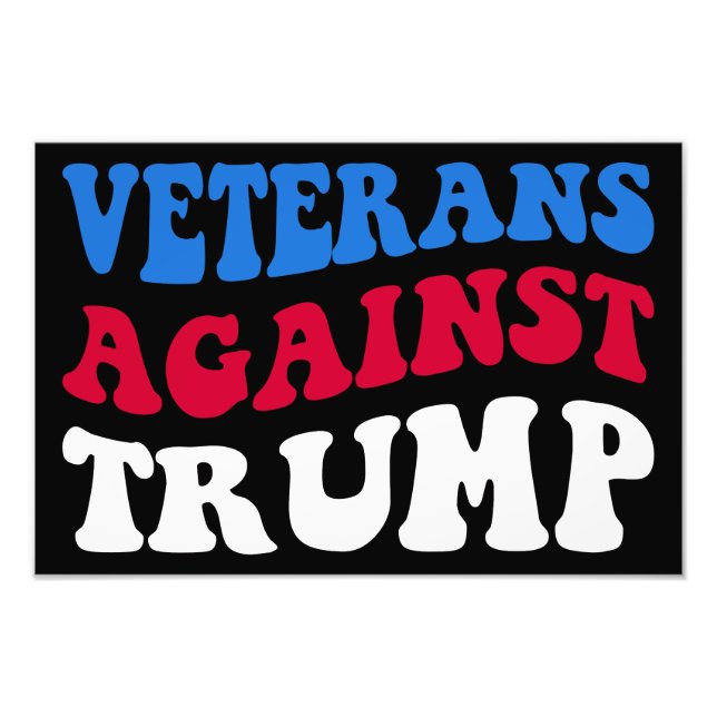 Anti-Trump - Veterans Against Trump II Photo Print (Front)
