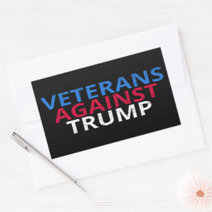 Anti-Trump - Veterans Against Trump Rectangular Sticker