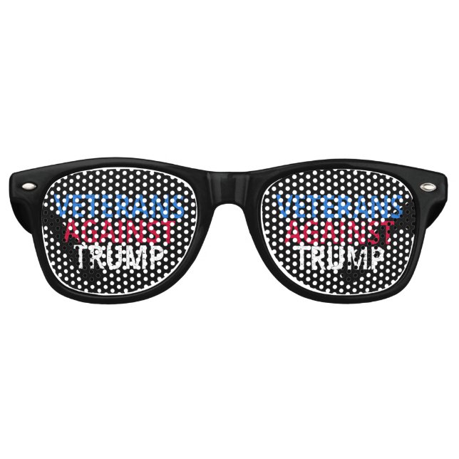 Anti-Trump - Veterans Against Trump Retro Sunglasses (Front)