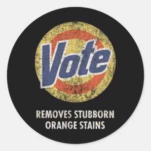 Anti-trump Vote Detergent Fun Vintage  Classic Round Sticker