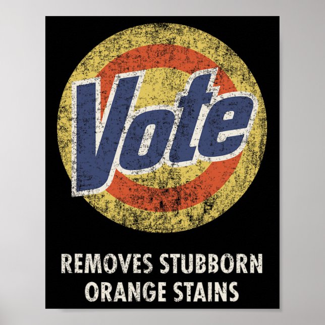 Anti-Trump Vote Detergent Fun Vintage  Poster (Front)