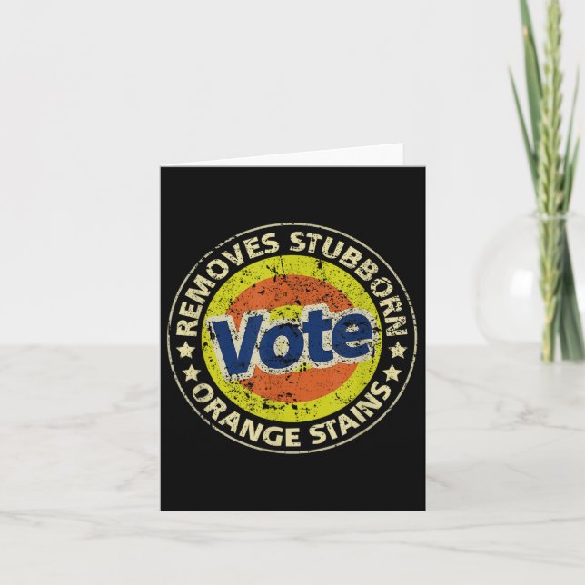 Anti-trump Vote Detergent Funny Gifts  Card (Front)