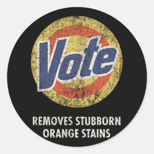 Anti-trump Vote Laundry Detergent Funny Vintage Classic Round Sticker