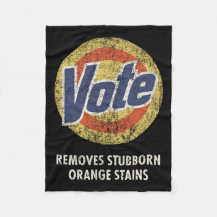 Anti-trump Vote Laundry Detergent Funny Vintage Fleece Blanket