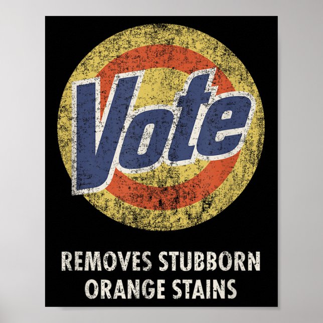 Anti-trump Vote Laundry Detergent Funny Vintage  Poster (Front)
