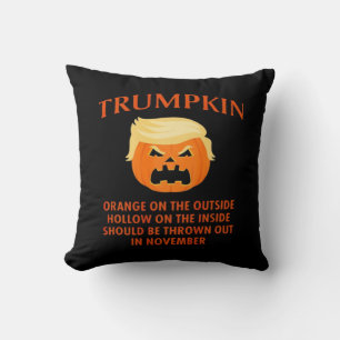 Anti Trumpkin Funny Halloween Cushion