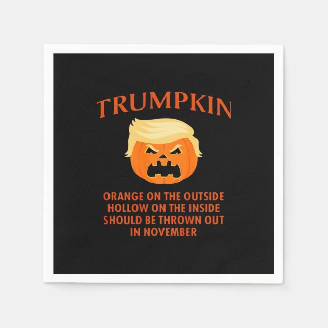 Anti Trumpkin Funny Halloween Napkin (Front)
