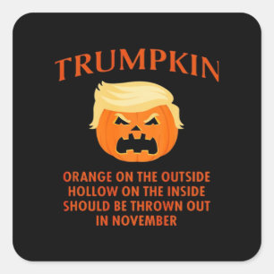 Anti Trumpkin Funny Halloween Square Sticker