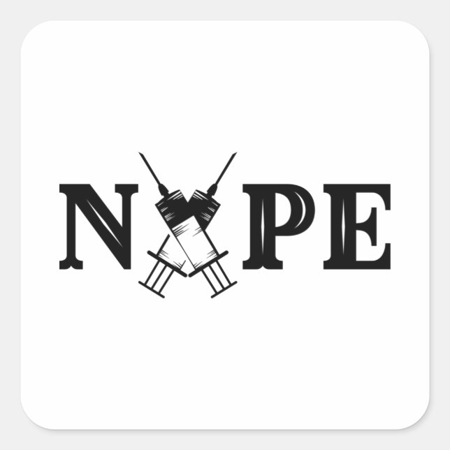 Anti Vaccine T shirt Print Square Sticker (Front)