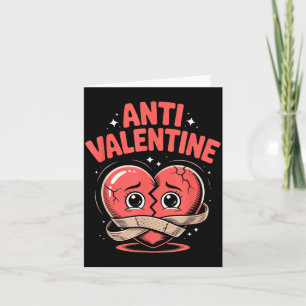 Anti Valentine Broken Heart Cute Bandaged Heart  Card