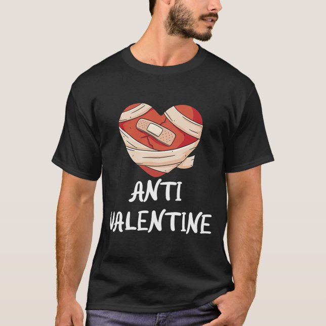 Anti Valentine Broken Hearts Valentines Day  Men W T-Shirt (Front)