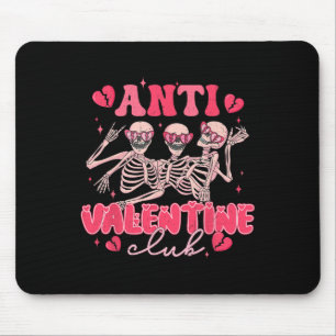 Anti Valentine Club Funny Skeleton Party Valentine Mouse Mat