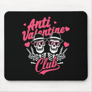 Anti Valentine Club Funny Skeleton Single Valentin Mouse Mat