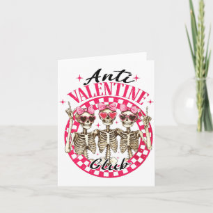Anti Valentine Club Funny Valentines Day Vintage  Card