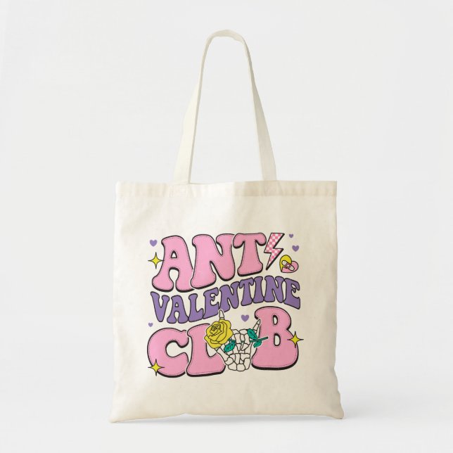 Anti Valentine Club Tote Bag (Front)
