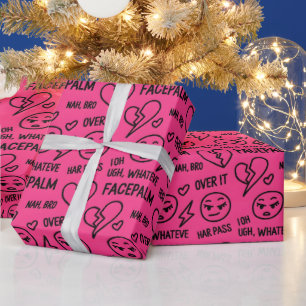 Anti-Valentine Doodles Funny Valentine Wrapping Paper