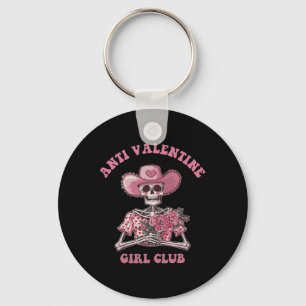 Anti Valentine Girls Club Single Skeleton Valentin Key Ring