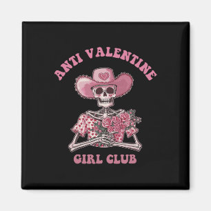 Anti Valentine Girls Club Single Skeleton Valentin Magnet