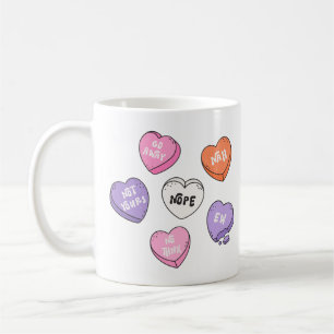 Anti-Valentine Heart Candy Coffee Mug