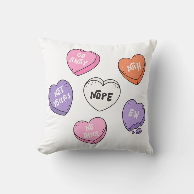 Anti-Valentine Heart Candy Cushion (Front)