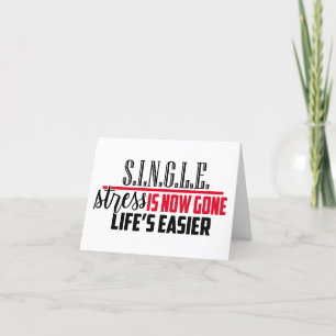 Anti Valentine Humour SINGLE Valentine's Day Holiday Card