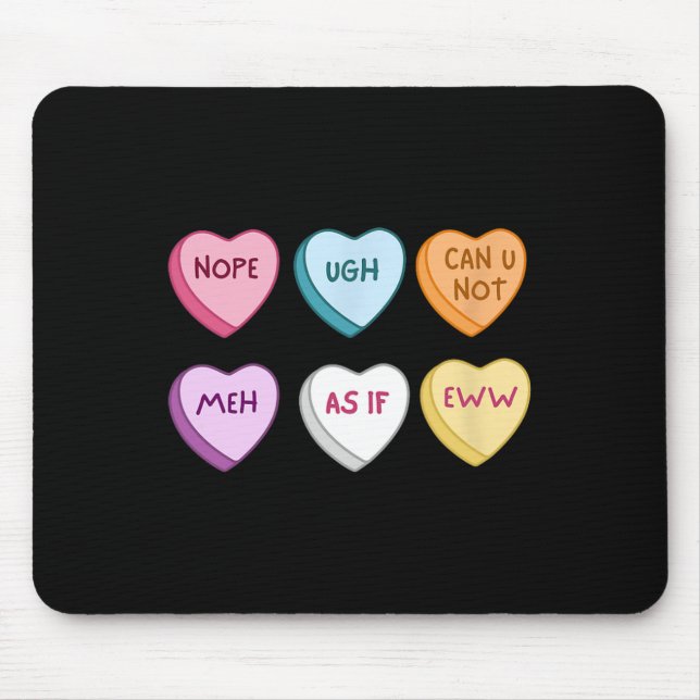 Anti Valentine  Mouse Mat (Front)