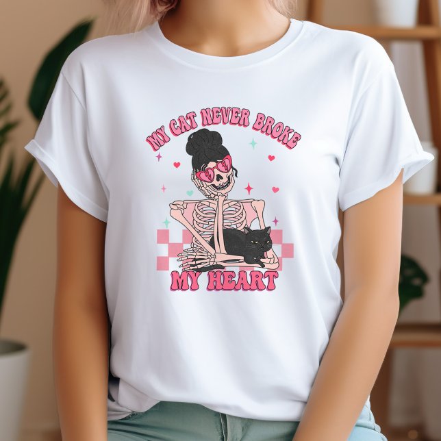 Anti Valentine My Cat Never Broke My Heart T-Shirt (Creator Uploaded)