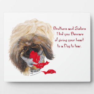 Anti Valentine Pekingese Plaque