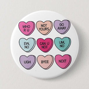 Anti Valentine’s Day Funny Single Awareness  7.5 Cm Round Badge
