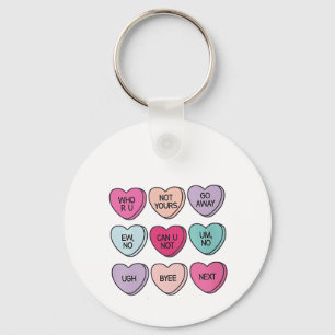 Anti Valentine’s Day Funny Single Awareness Key Ring